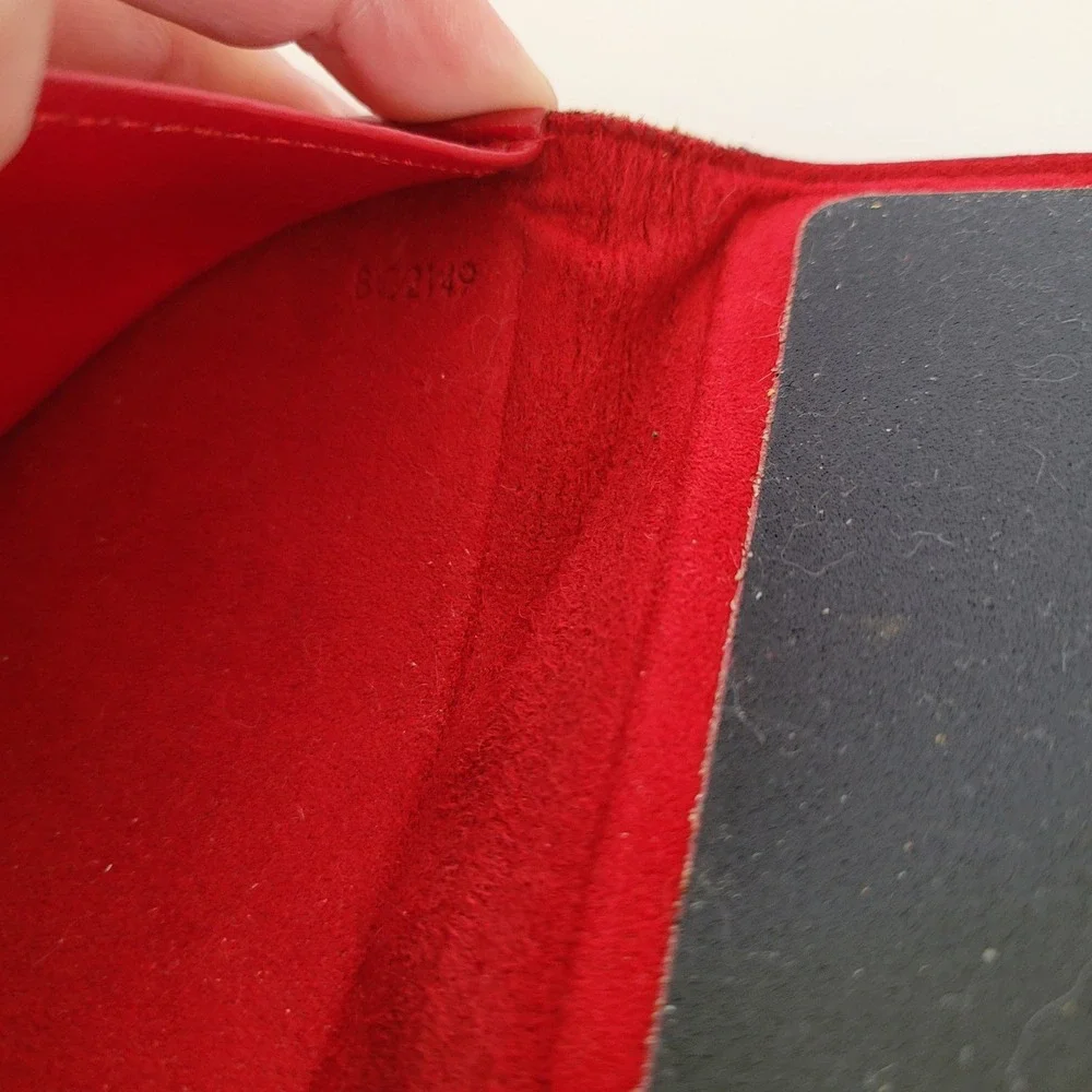 Louis Vuitton Monogram Empreinte iPhone X XS Folio Case Red Leather BC2149